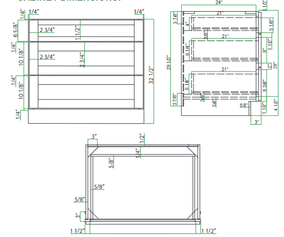 3 DRAWER BASE