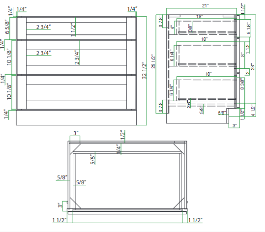 VANITY DRAWER BASE