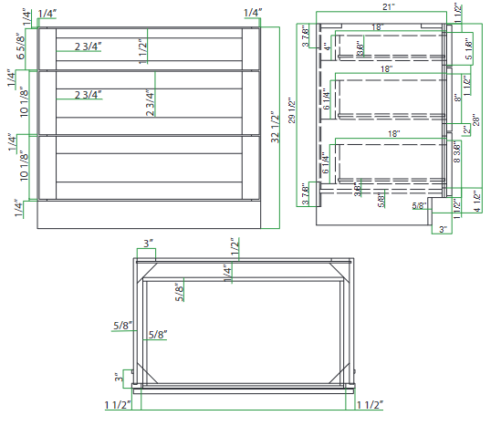 Vanity Drawer Base